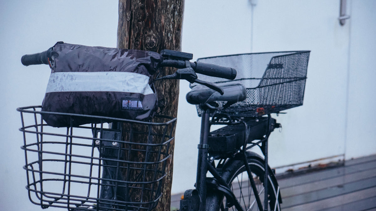 Rainy bicycle with waterproof bag